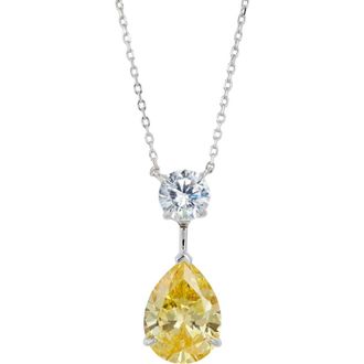 Savvy Cie Jewels Cubic Zirconia Y-Necklace in Fancy Yellow at Nordstrom Rack