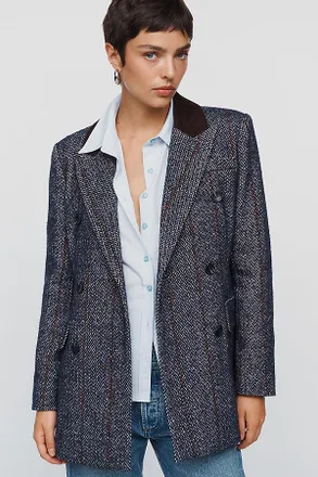 Avec Les Filles Aves Les Filles Alf Waisted Blazer Jacket