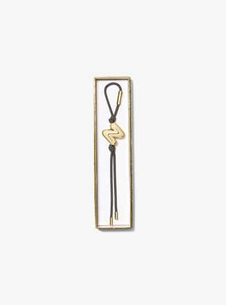 Michael Kors Initial Gold-Tone and Speckled Cord Bag Charm