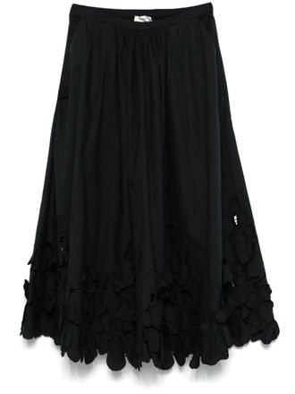 Forte_Forte Forte Forte Womens Midi Skirt With Floral Applique