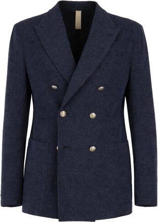 Eleventy Gestructureerd Jasje - Heren - Blazers - Blauw - XL - Jassen