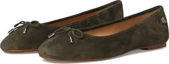 Lauren Ralph Lauren Jayna Ballet Flat Womens Flat Shoes Dark Olive : 5 B - Medium, Leather