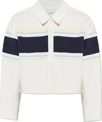 Re/Done Cut Off Rugby Polo - Dames - Polos - Wit - L - Katoen - Tops