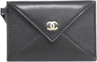 Chanel Pre-owned Clutches, female, Black, Size: ONE SIZE Pre-owned Leather Clutch