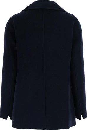 Max Mara Womens Wool Coat Camilla Blue