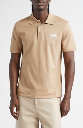 Givenchy Regular Fit Logo Patch Cotton Piqu&eacute; Polo in Beige at Nordstrom, Size Xxx-Large