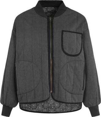 The Great. THE Great, Jassen, Dames, Blauw, S, Katoen, Cotton Bomber Jacket