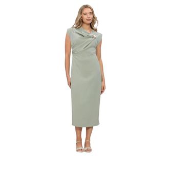 Lina Locchi Ll-Alessandra Jurk - Dames - Jurken - Groen - Maat: XS Poliester