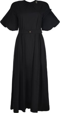 Max Mara Rose Crewneck Puff-sleeved Dress