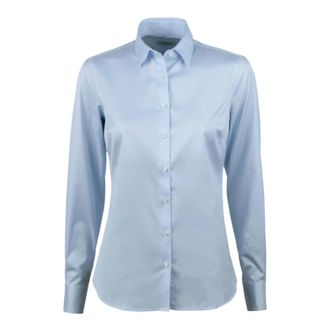Stenstr&ouml;ms Klassieke Lichtblauwe Blouse - Dames - Overhemden - Blauw - M - Katoen - Overhemden