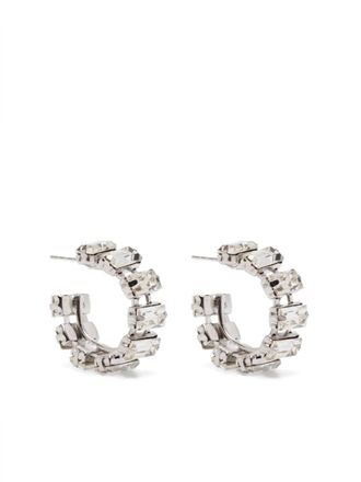 Forte_Forte Orecchini a cerchio con cristalli - Argento