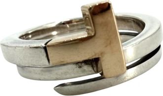 Tiffany & Co. Gold Silver Band Ring (Pre-Owned)