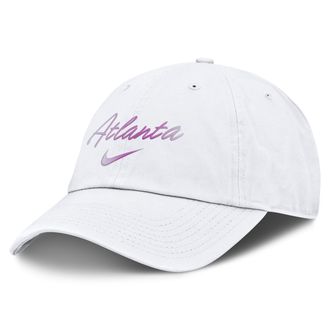 Nike Atlanta Braves Club Nike Mens MLB Adjustable Hat in White | NB0110AAW-A9W