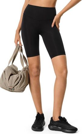 LilySilk Silk Contour Second Skin Biker Shorts in Black at Nordstrom, Size X-Large