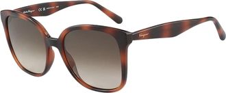 Ferragamo Brown Gradient Square Ladies Sunglasses SF1072S 240 56