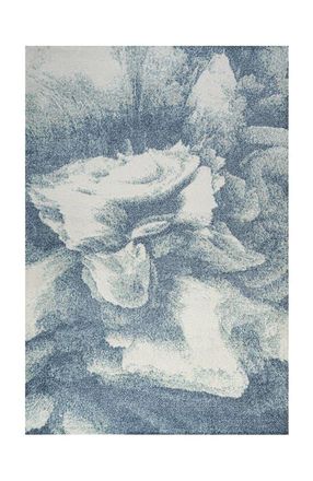 Jonathan Y Designs Petalo Abstract Two-Tone Modern Area Rug in Blue/cream at Nordstrom, Size 5Ft 0In X 8Ft 0In