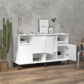 Berkfield Home Sideboards 2 pcs White 60x35x70 cm Engineered Wood | Size: 60 x 35 x 70 cm