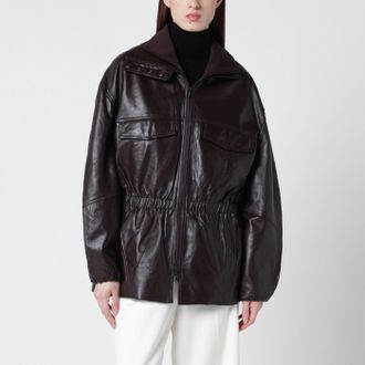 Frankie Shop Giacca Carnaby color prugna in pelle