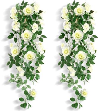 OEM Ramo De Flores Artificiales, Planta Artificial Para Uso Interior Y Exterior, Guirnalda De Hiedra Artificial De Pl&aacute;stico, Decoraci&oacute;n De Plantas Colgant