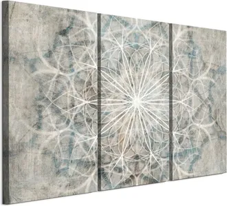 OEM Cuadro Sobre Lienzo Italiano De 90 X 60 Cm, Tr&iacute;ptico - Estilo Boho - Fondos Y Estampados Cuadro Sobre Lienzo Italiano De 120 X 80 Cm, Tr&iacute;ptico - Estil