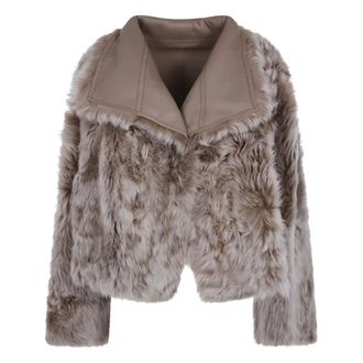 Yves Salomon Chaqueta 55Cm - Jackets - Mujer - Beige - S