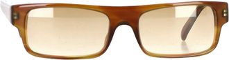 Prada Pre-owned Womens Rectangle Sunglasses in Brown Acetate - Mocha - One Size