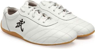 Generic Taekwondo Shoes, Adults Breathable Non-Slip Sport,Lightweight, for Boxing, Kung Fu, Karate and Taichi, Indoor Training Sports(White,11.5 UK)