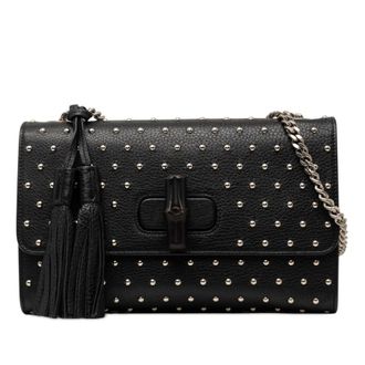 Gucci Pre-owned Gucci Medium Studded Leather Miss Bamboo Crossbody Ladies 388ELN83P8Q22YFJ