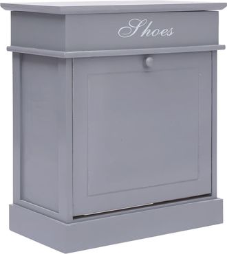 vidaXL Mueble Zapatero De Madera De Paulownia Gris 50x28x58 Cm Vidaxl