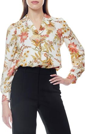 By Design Matilda Floral Long Sleeve Button-Up Shirt in Spring Forest at Nordstrom Rack, Size Small