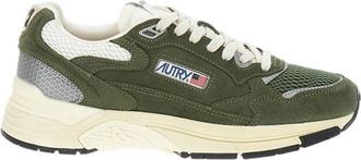 Autry Green Hyperway Mesh Suede Low-Top Sneakers