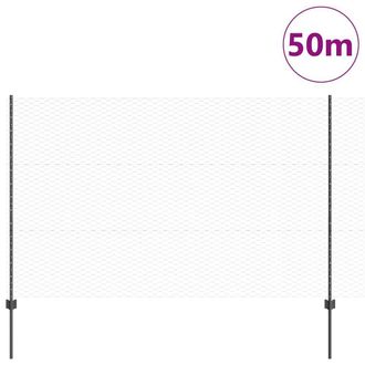 Berkfield Home Durable Fence Posts 22 pcs U-Channel Grey 150 cm Steel, Hexagon F