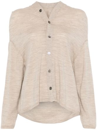Comme Des Gar&ccedil;ons wool cardigan - women - Wool - S - Neutrals
