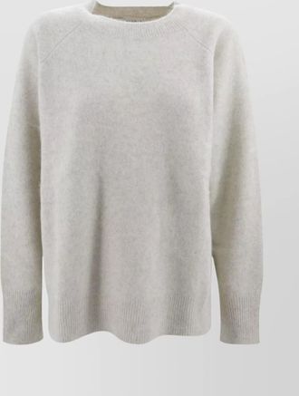 Parosh ribbed hem crew neck jumper