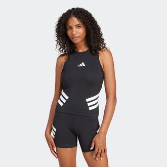 adidas Tanktop ADIDAS SPORTSWEAR W FI 3S TANK, Damen, Gr. XXL, schwarz, Obermaterial: 90% Baumwolle, 10% Elasthan, Rundhals, Tops Tanktop, aus Single Jersey,