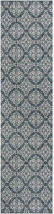 Jonathan Y Designs Amora Traditional Mediterranean Tile Design Indoor/Outdoor Area Rug in Turquoise/cream at Nordstrom, Size 4Ft 0In X 6Ft 0In