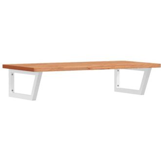 vidaXL Estante De Lavabo De Pared De Acero Y Madera Maciza De Haya Vidaxl