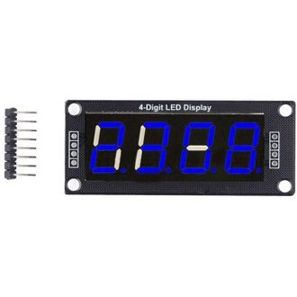 OEM 4 M&oacute;dulos De Pantalla Digital Led Azul Mra172b De 7 Segmentos Y 4 Bits, De 0,56 Pulgadas, Para Pcb De Reloj