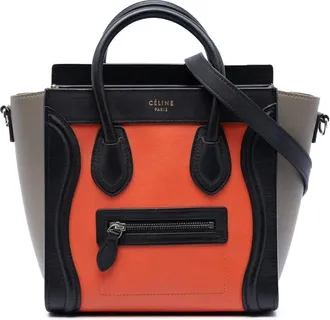 Celine Pre-owned Celine Nano Tricolor Leather Luggage Tote Ladies K3MDJTY9EJXZFT1S