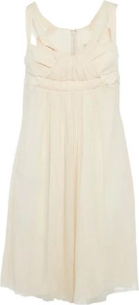 Celine Abito in seta con arricciature - Toni neutri