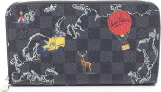 Louis Vuitton Black Multi-Color Damier Graphite Long Wallet (Bi-Fold) (Pre-Owned)