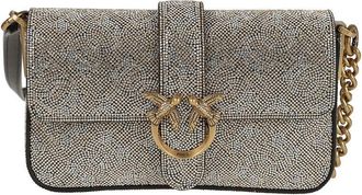 Pinko Rectangular Textured Shoulder Bag