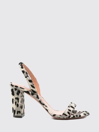 Aquazzura So Nude Jacquard Animalier Silk Sandals