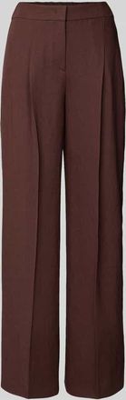 HUGO BOSS Relaxed Fit Hose aus Leinen-Mix in Schoko, Gr&ouml;&szlig;e 34