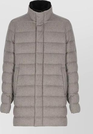 Herno long sleeve quilted down jacket high neck
