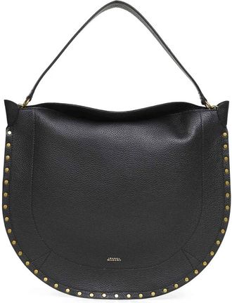Isabel Marant Oskan Hobo Soft - Dames - Handtassen - Zwart - ONE Size - Leer - Tassen