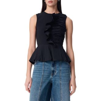 Robert Rodriguez Rosa Bubble Peplum Top in Black at Nordstrom Rack, Size X-Large