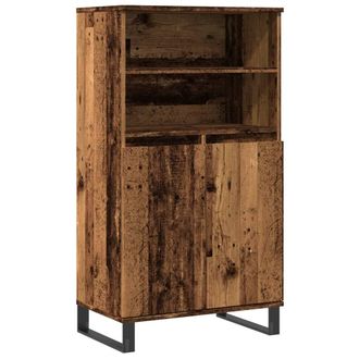 Berkfield Home Highboard Old Wood 60x36x110 cm Engineered Wood in Brown | Size: 60 x 36 x 110 cm