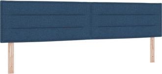 vidaXL Led Headboard with led Strip Lights Manual Blue 200 cm Fabric Vidaxl