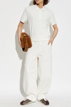Lacoste Polo With Logo Patch, Mens, White